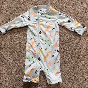 MONICA + ANDY Toddler Boy Swim Long Sleeve Rashguard Reef Life Size 12-18 Months